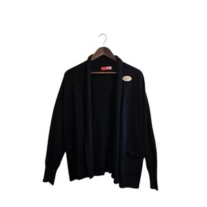 Love Scarlett  Petite Women's Cardigan SZ PL Black Lightweight Open Front